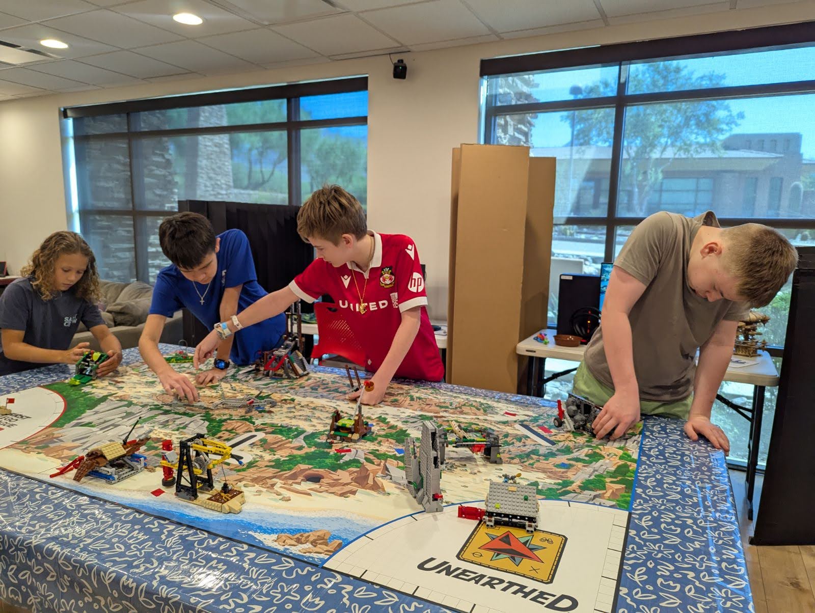 Students working through an engineering project